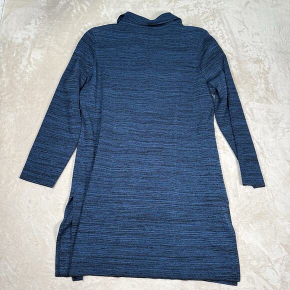 Misook Cardigan Topper Jacket Women's Size XL Long Blue Black Button Acrylic - Picture 4 of 6